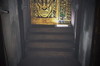 entrance to temple room | The Dig escape room